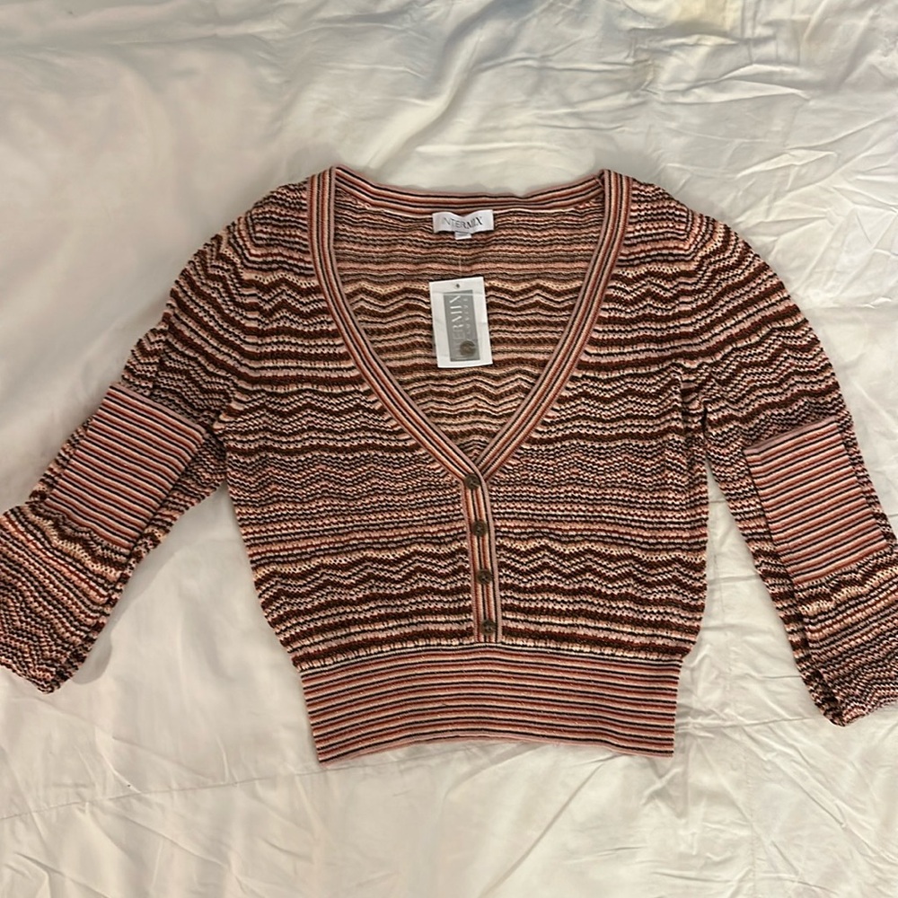 Intermix mini cropped cardigan NWT size M
